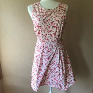 Forever 21 White and Pink Floral Dress Siz…